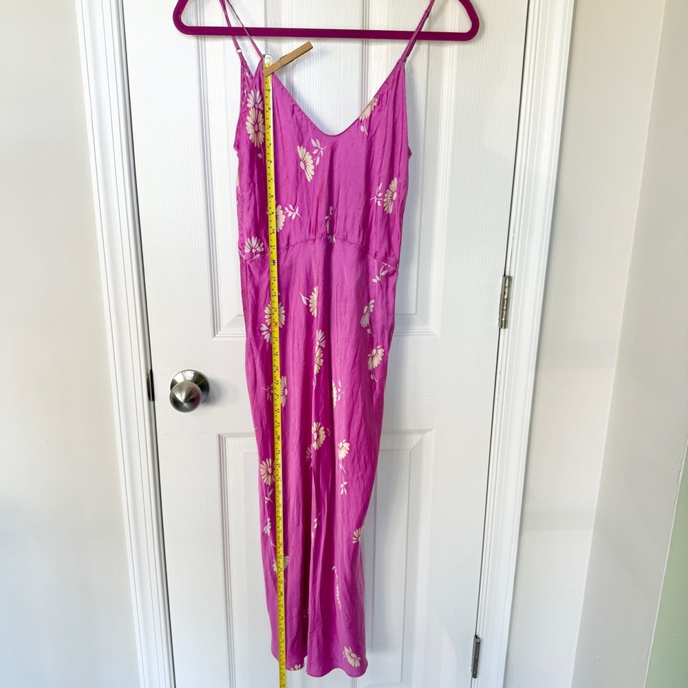 Equipment Fuchsia Floral Sabelia Silk Slip Dress Size Small - Picture 12 of 14